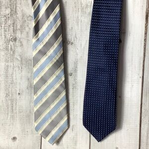 Donald Trump Gray and Cream Striped Ties Set